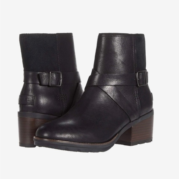 SOREL CATE BUCKLE WATERPROOF BLACK BOOT Size: 8 - Picture 2 of 7